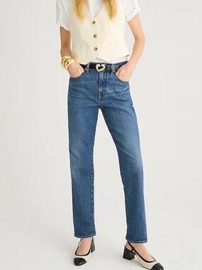 J.Crew High-rise full-length '90s classic-straight jean in Heartwood wash NWT